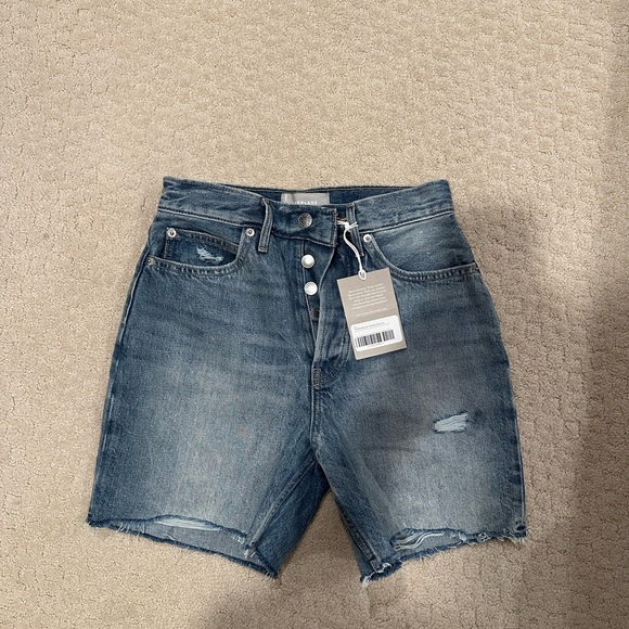 Everlane Way-High Jean Short in Marina Bay - Picture 2 of 5